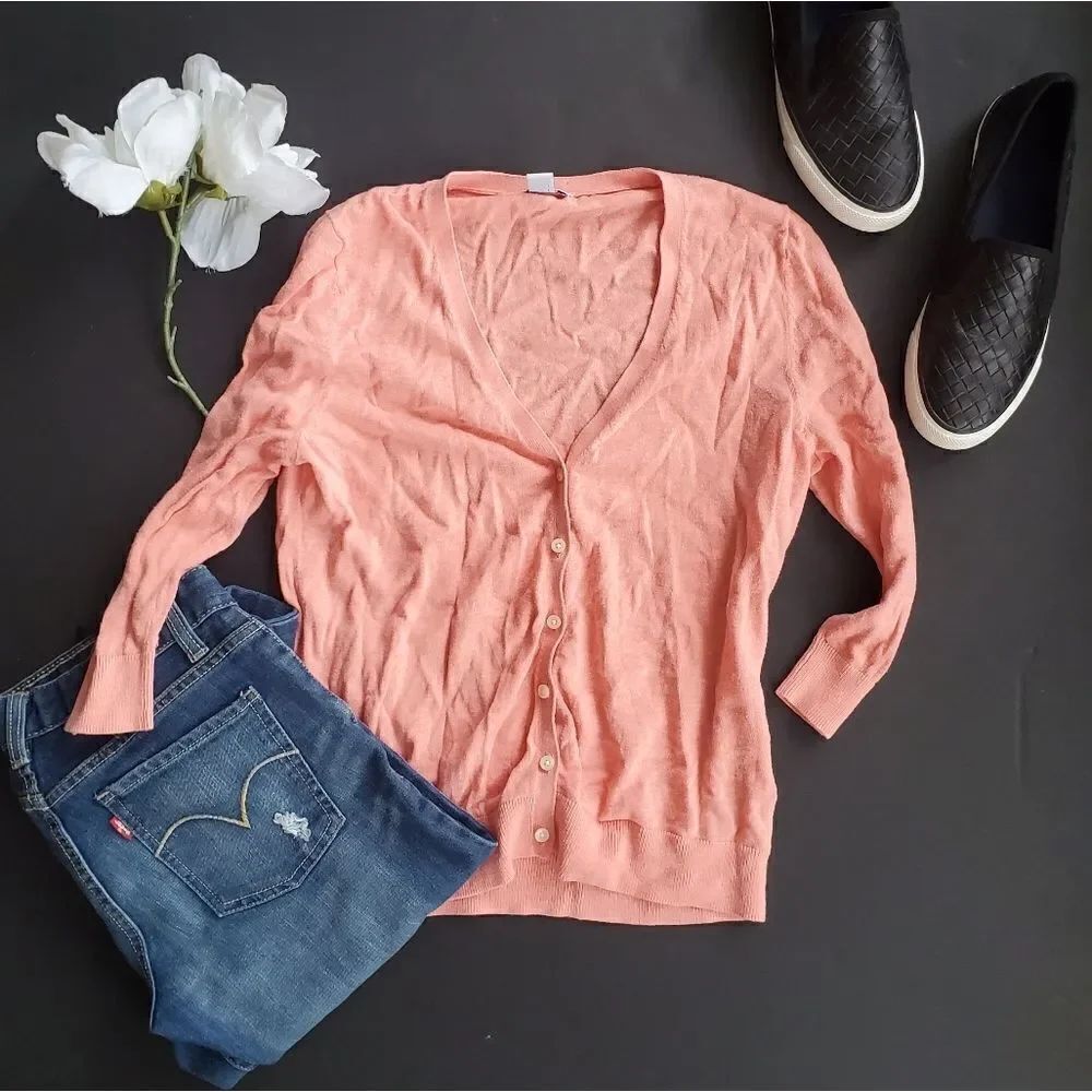 OldโnavyโLightweightโOrangeโCardigan